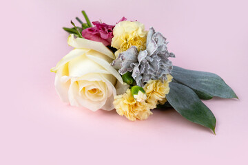 Flowers for a ceremony. Close-up of the bouquet.