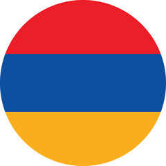 Round Armenia flag vector isolated on white background
