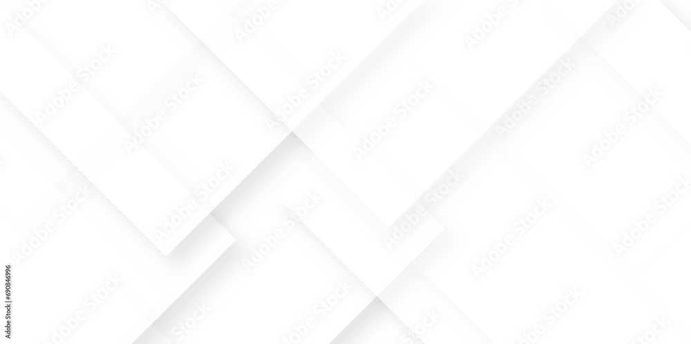 Wall mural abstract design with white transparent material in triangle and squares shapes. modern and creative 