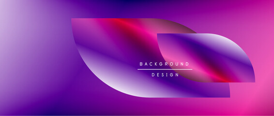 Circles and round shapes with gradients. Minimal abstract background, round geometric shapes, clean and structured design