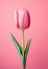 Spring bright green background blossom flowers bouquet nature floral pink tulip