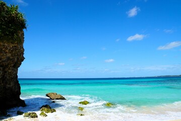 Sunayama Beach with Blue Sky, Miyako Island - Okinawa