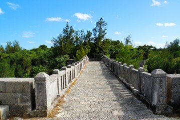 Fototapeta na wymiar Bridge in Manglove Forest, Miyako Island - Okinawa