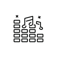 Music line icon isolated on white background. Equalizer icon