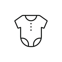 Baby clothes line icon isolated on white background