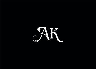 AK  initial letter icon logo design and  vector