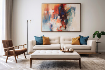 Mid-Century Modern Living Room - Artistic Vibes