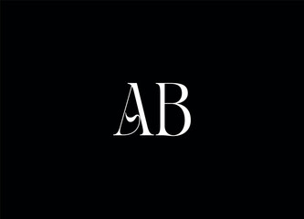 AB  initial letter icon logo design and  vector