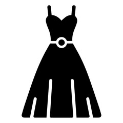 Woman Dress Icon vector art illustration, Dress Icon vector, Female Dress illustration