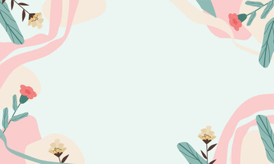 Abstract floral organic shapes background vector