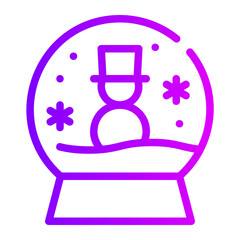 Fototapeta premium snowball gradient icon