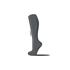 Men Foot with Socks vector illustration. Fashion concept. Winter clothing, Sport season, Winter season. Socks for foot cover vector design with shadow.