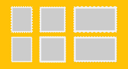 ZigZag Photo Frame Mockup Vector Template for Stunning Social Media Posts.