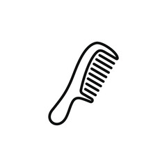 Barber comb line icon isolated on white background