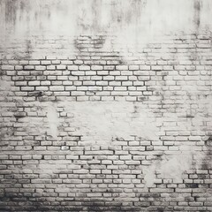 Old brick background white color wall texture grunge style dirty