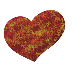 heart made of red rose petals