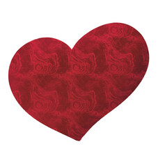 red heart isolated on white background