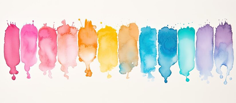 Various colored watercolors for artwork.