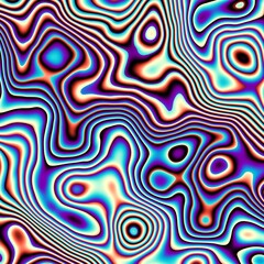 Abstract colorful wavy groovy psychedelic background