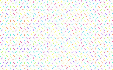 Colorful sprinkles banner background, colorful falling decorative sprinkles background