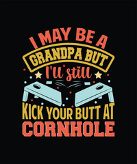 Naklejka premium Cornhole t shirt design, hobby, board, athletic, corn-hole, wooden, football, funny, vintage