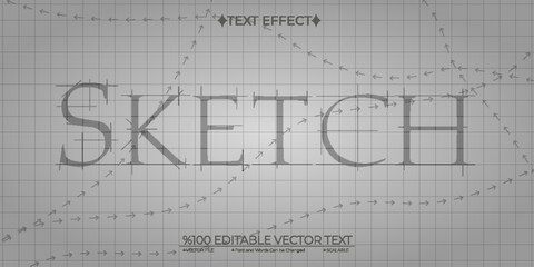  Draw Sketch Editable Vector 3D Text Effect