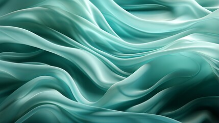 Obraz premium Vibrant shades of teal, aqua, and turquoise dance together in an abstract pattern on this fabric, evoking a sense of fluidity and wild imagination
