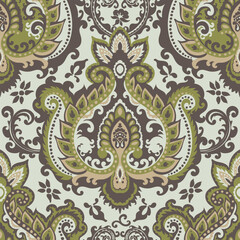 Damask style pattern for decor, floristic print