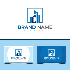 logo Buildings design vector Monogram Icon Template letter C