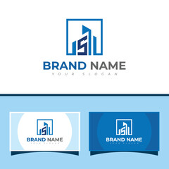 logo Buildings design vector Monogram Icon Template letter S