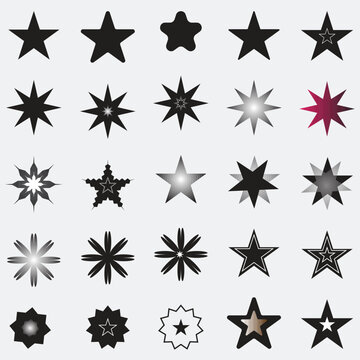 Set of stars icon collection. Vector illustration graphics.
