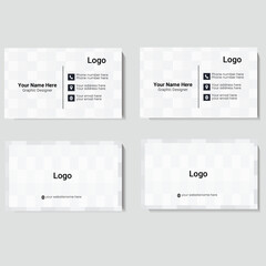 An elegant and creative white background vector business card template design