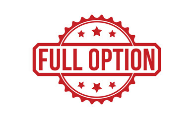 full option stamp red rubber stamp on white background. full option stamp sign. full option stamp.