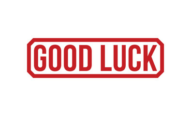 Good luck Red Rubber Stamp vector design.