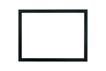 Wooden picture frame, Black picture frame isolated transparency background, Photo frames mockup