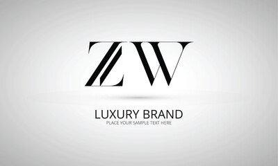 Obraz premium ZW Z zw initial logo | initial based abstract modern minimal creative logo, vector template image. luxury logotype logo, real estate homie logo. typography logo. initials logo
