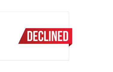Vector illustration modern Declined banner, Isolated web element.