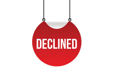 Vector illustration modern Declined banner, Isolated web element.