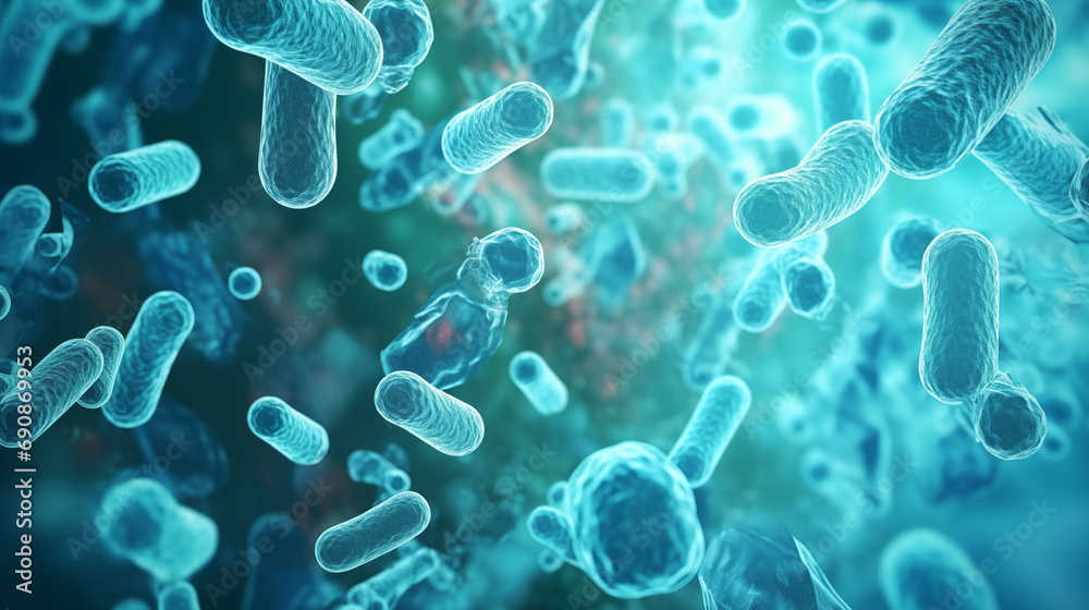 Wall mural 3d rendered illustration of bacteria