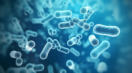 Close up of bacteria through microscope