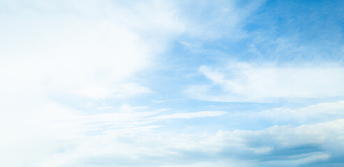 Blue Sky Background Heaven Summer Nature Light White Cloud Beauty Bright Color Day Environment...