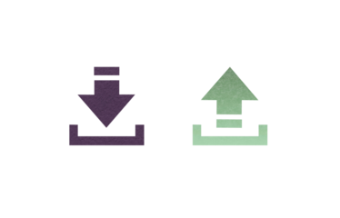download icon symbol purple and green
