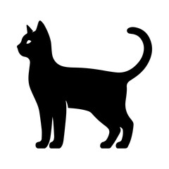 A cat standing vector silhouette