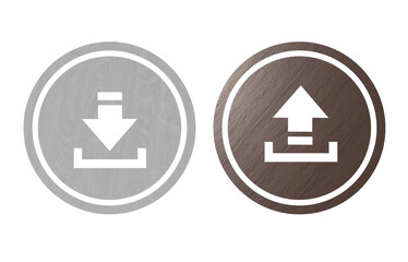 download icon symbol gray and brown
