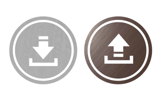 download icon symbol gray and brown
