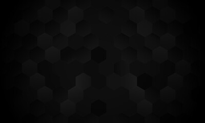 Abstract Modern Hexagon black dark Background light and shadow vector design