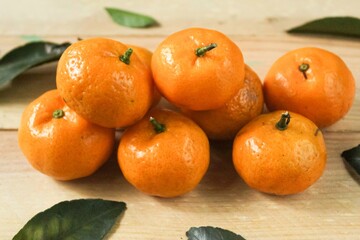 tangerines on a table
