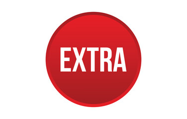 Extra red vector banner illustration isolated on white background