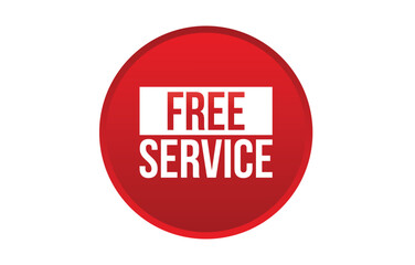 Vector illustration modern Free Service banner, Isolated web element.