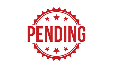 pending Red Rubber Stamp vector design.